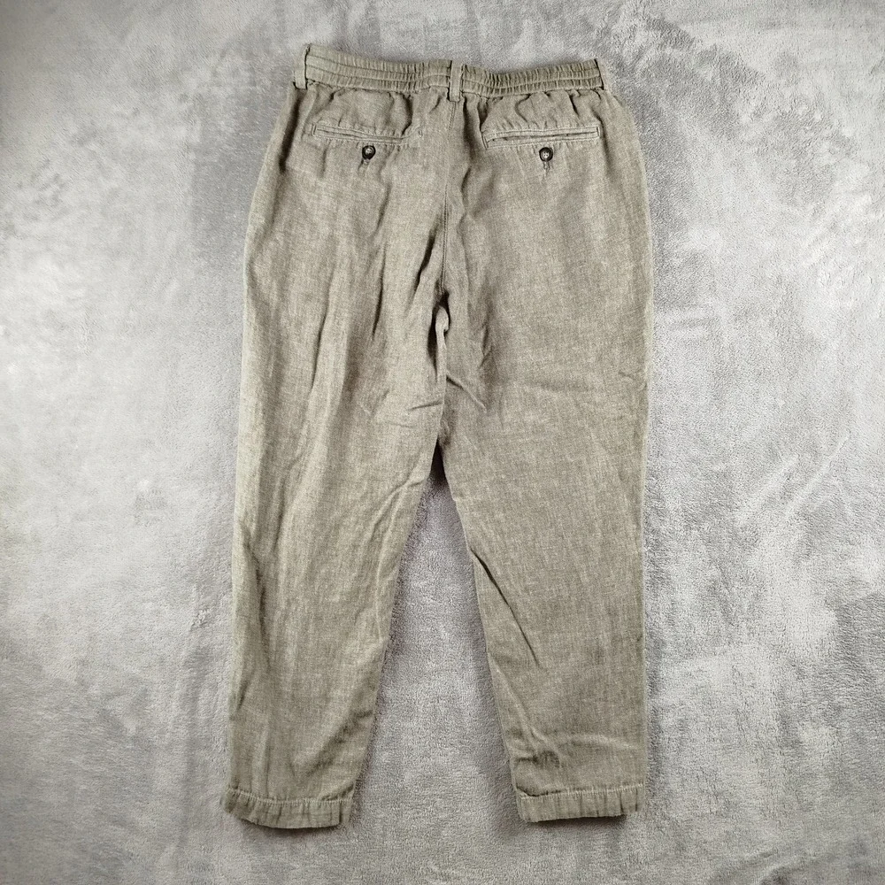 Banana Republic Mens Mason Athletic‎ Tapered Fit Linen Green Pants Size 32x24